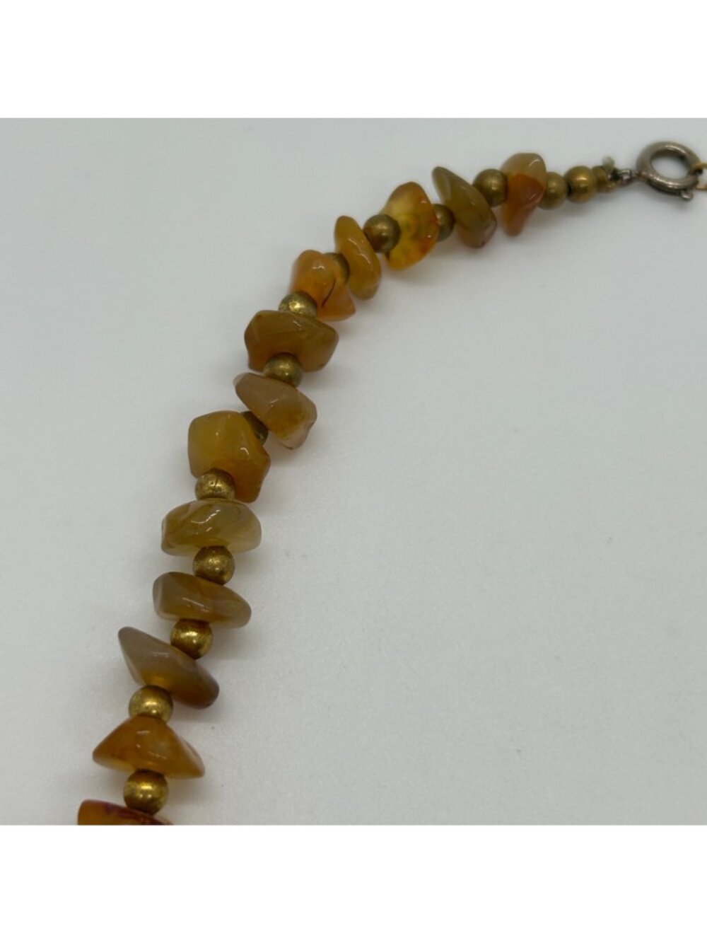Vintage Amber Nugget Necklace Graduated Honey Chips Gemstone Boho Statement - Picture 5 of 16
